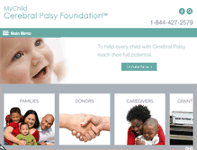 Tablet Screenshot of cerebralpalsyfoundation.com